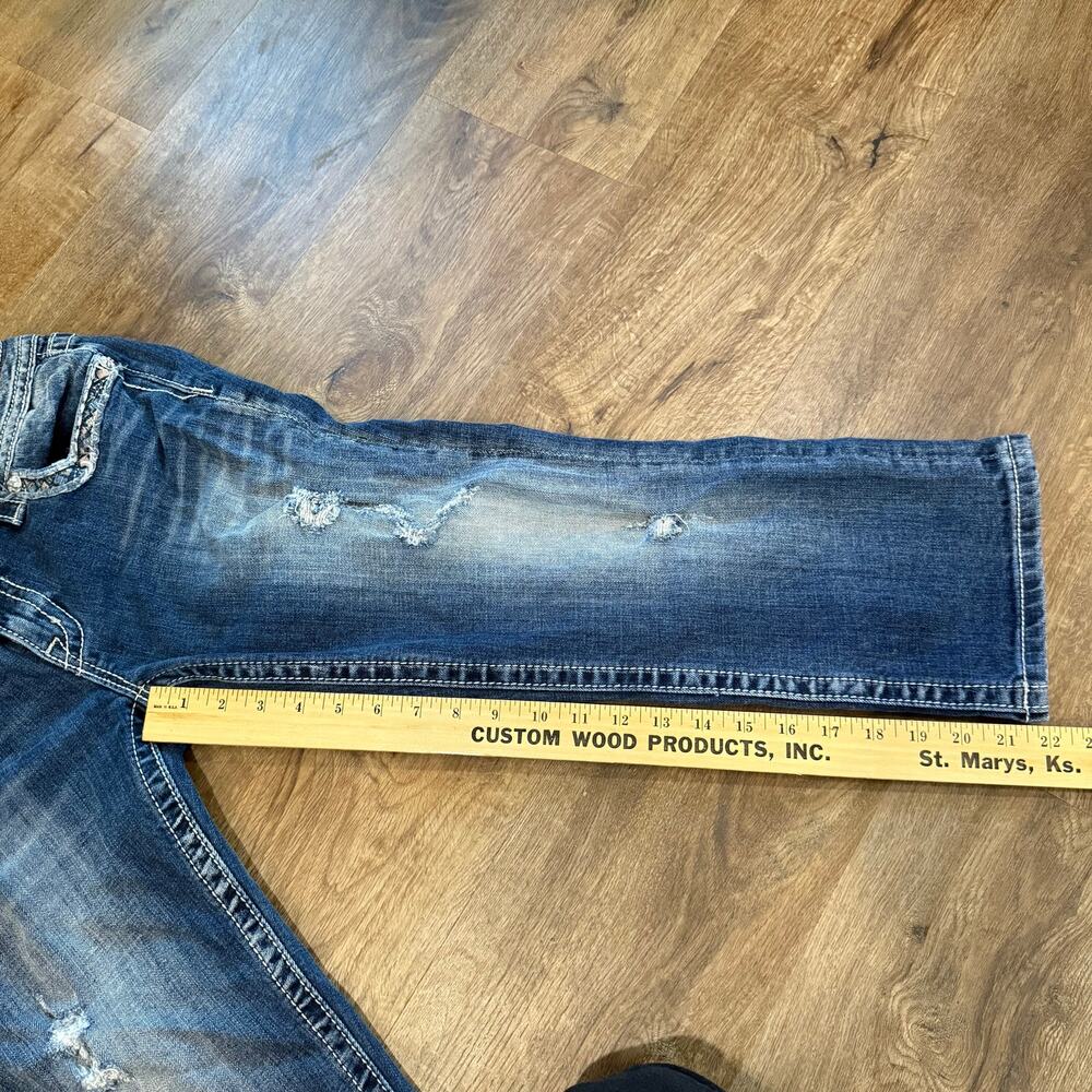Miss Me Women's Straight Leg Jeans - Dark Blue - Picture 9 of 10